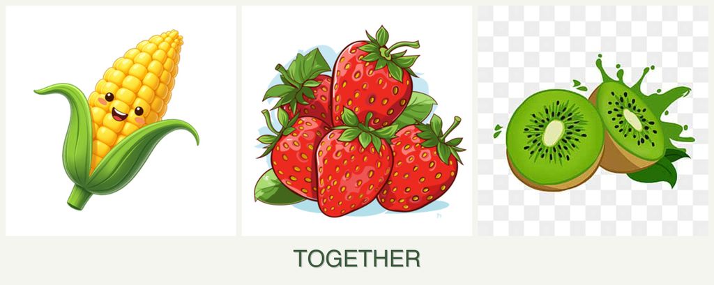 Can you plant corn, strawberries and kiwi together?