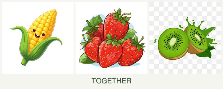 Can you plant corn, strawberries and kiwi together?