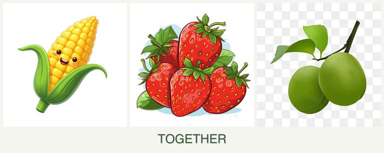 Can you plant corn, strawberries and plums together?