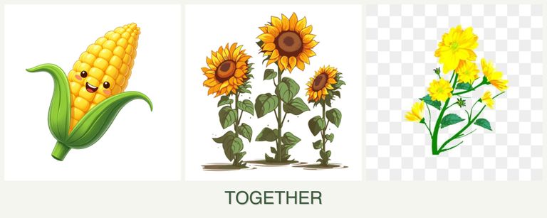 Can you plant corn, sunflowers and calendula together?
