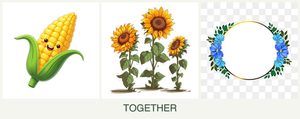 Can you plant corn, sunflowers and zinnias together?
