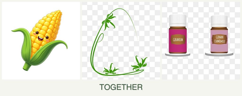 Can you plant corn, tarragon and geraniums together?