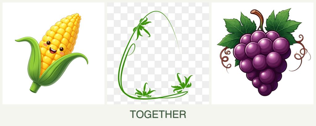 Can you plant corn, tarragon and grapes together?
