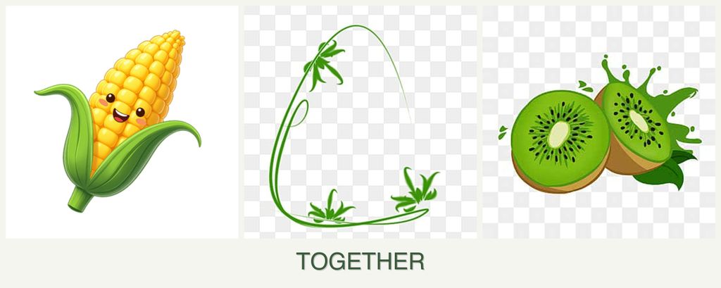 Can you plant corn, tarragon and kiwi together?
