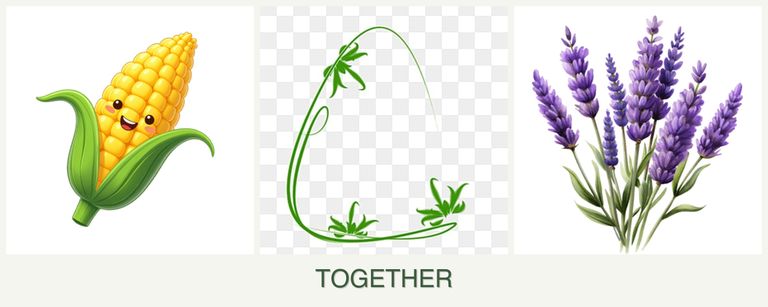 Can you plant corn, tarragon and lavender together?