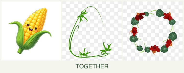 Can you plant corn, tarragon and nasturtiums together?