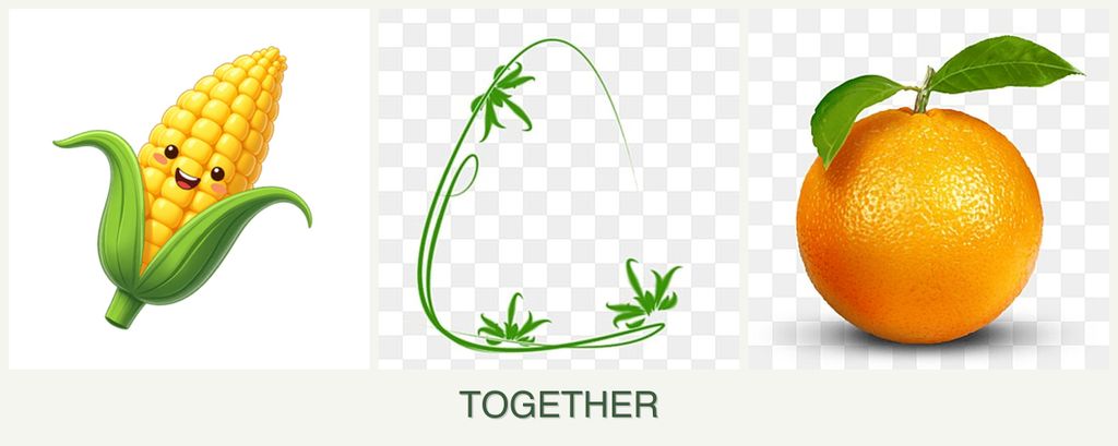 Can you plant corn, tarragon and oranges together?