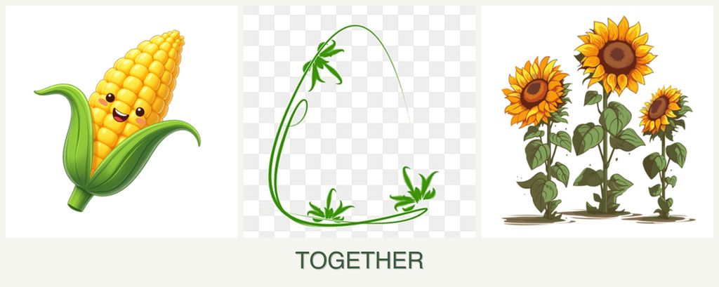 Can you plant corn, tarragon and sunflowers together?