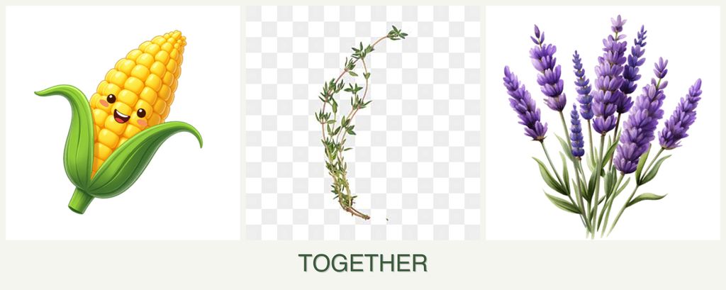 Can you plant corn, thyme and lavender together?