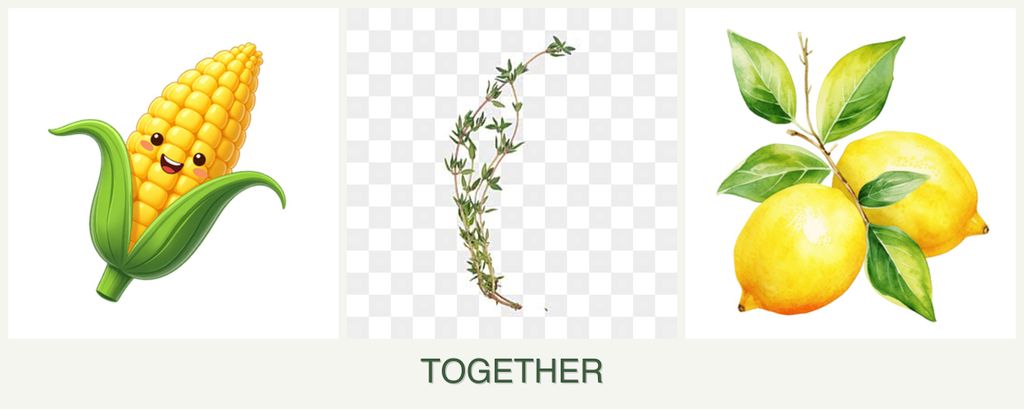 Can you plant corn, thyme and lemons together?