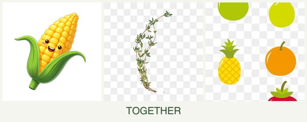 Can you plant corn, thyme and pears together?