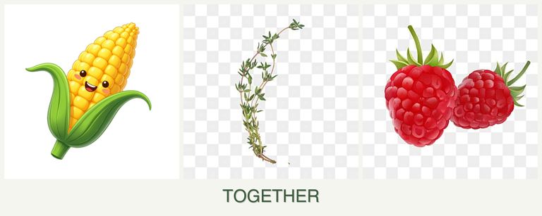 Can you plant corn, thyme and raspberries together?