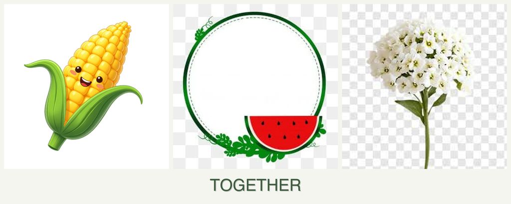Can you plant corn, watermelons and alyssum together?
