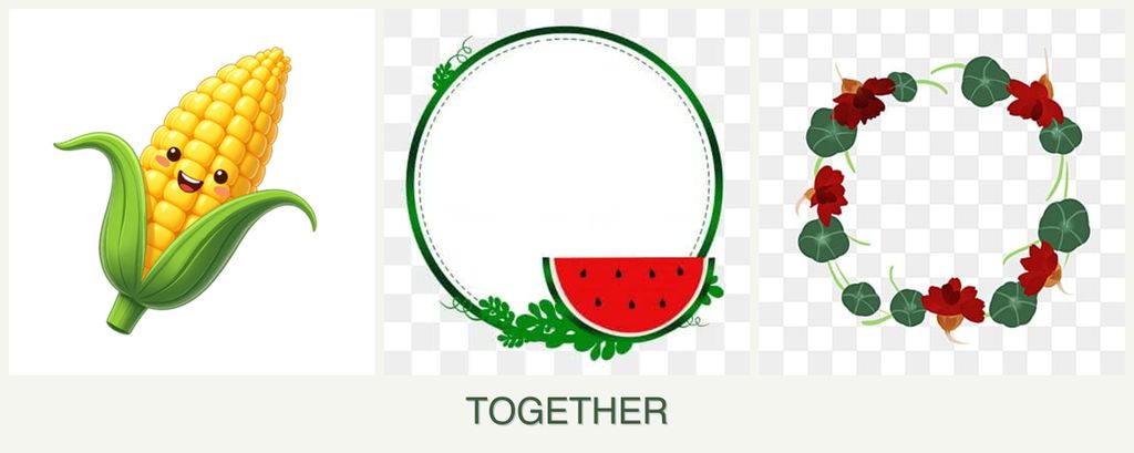 Can you plant corn, watermelons and nasturtiums together?