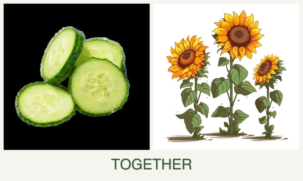 Can you plant cucumbers and sunflowers together?