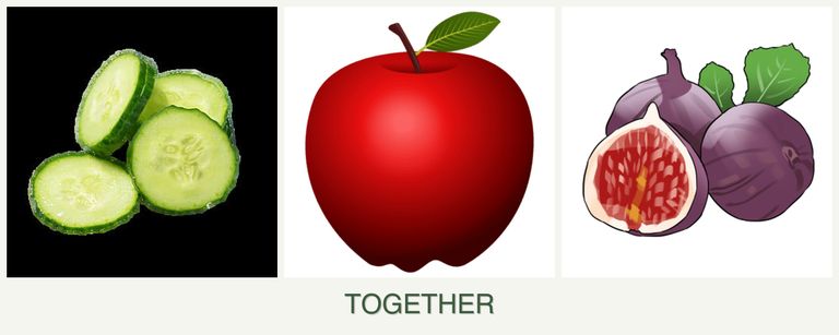 Can you plant cucumbers, apples and figs together?