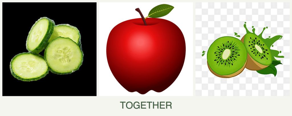 Can you plant cucumbers, apples and kiwi together?