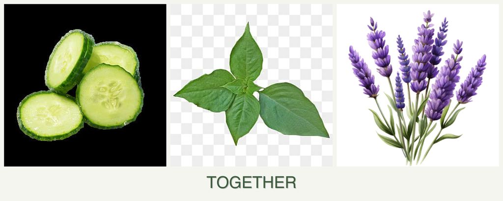 Can you plant cucumbers, basil and lavender together?