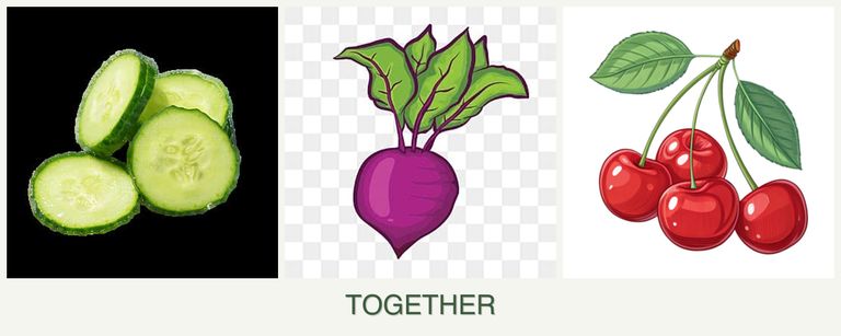 Can you plant cucumbers, beets and cherries together?