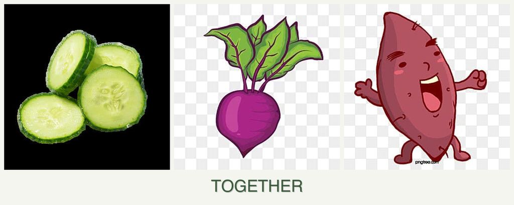 Can you plant cucumbers, beets and sweet potatoes together?