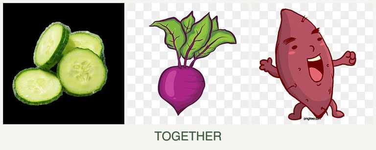 Can you plant cucumbers, beets and sweet potatoes together?