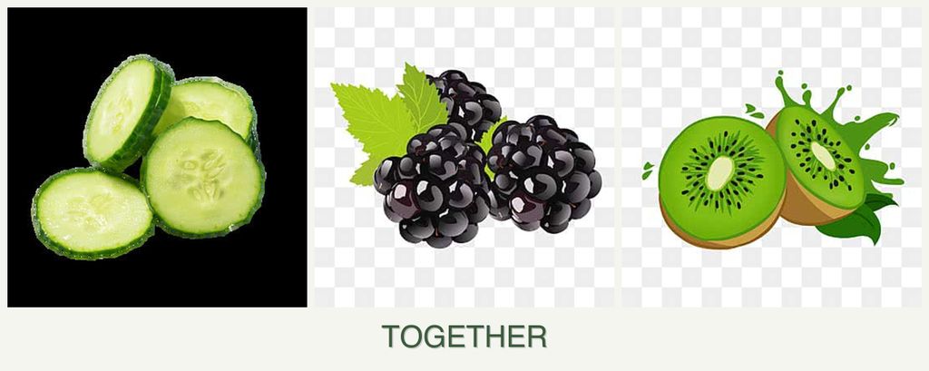 Can you plant cucumbers, blackberries and kiwi together?