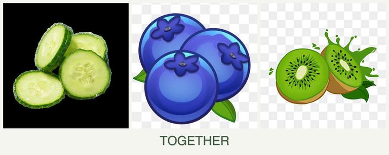 Can you plant cucumbers, blueberries and kiwi together?