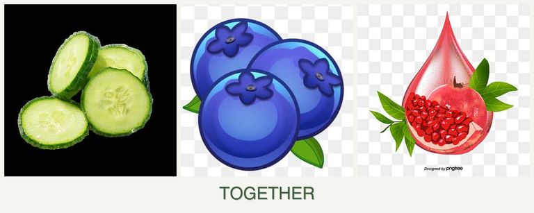 Can you plant cucumbers, blueberries and pomegranates together?