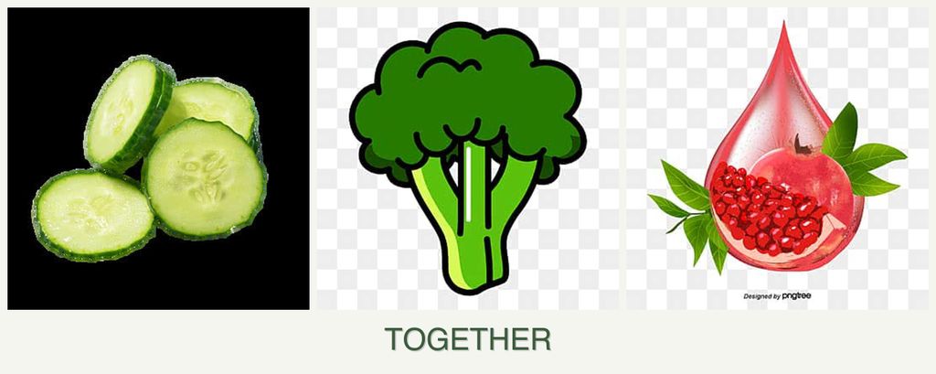 Can you plant cucumbers, broccoli and pomegranates together?