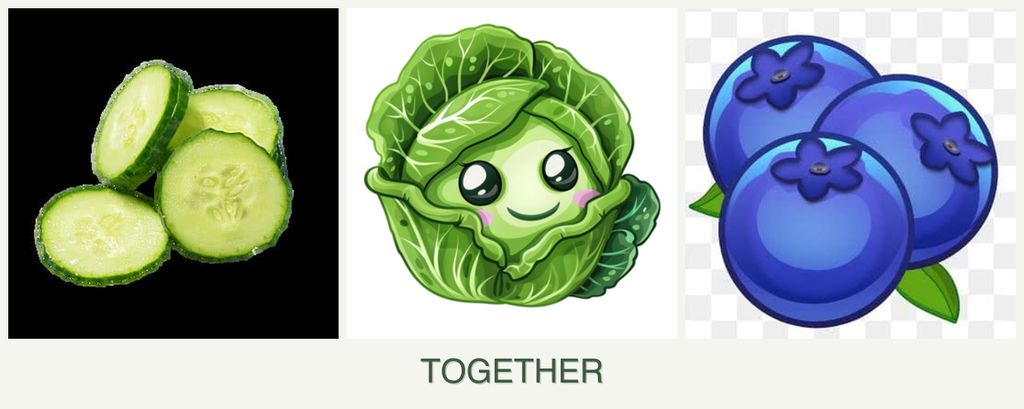 Can you plant cucumbers, cabbage and blueberries together?