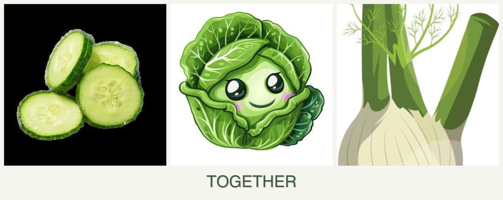 Can you plant cucumbers, cabbage and fennel together?