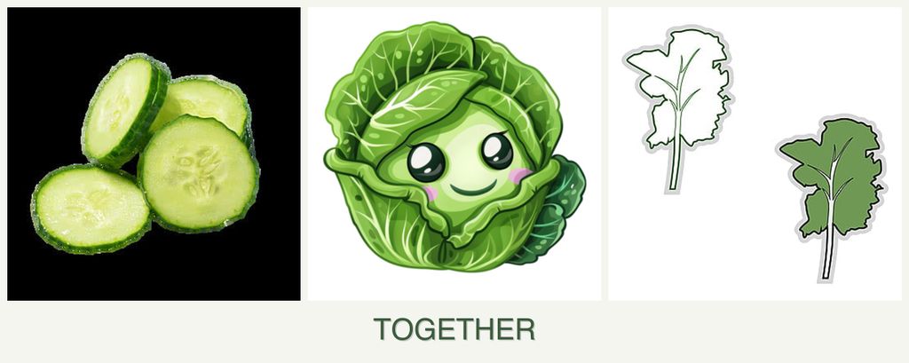 Can you plant cucumbers, cabbage and kale together?