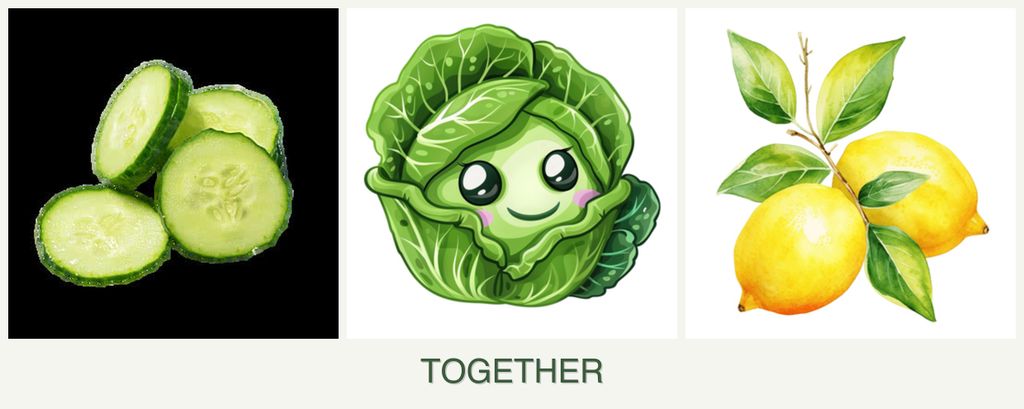 Can you plant cucumbers, cabbage and lemons together?