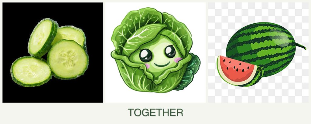 Can you plant cucumbers, cabbage and melons together?