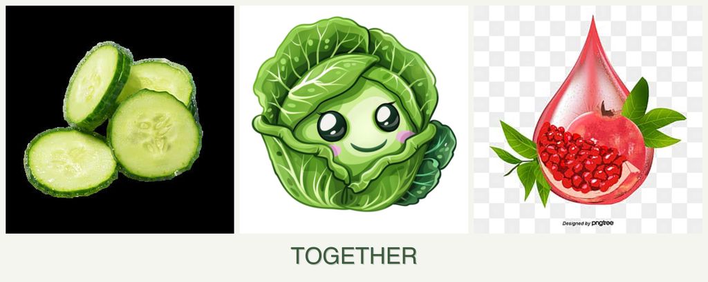 Can you plant cucumbers, cabbage and pomegranates together?