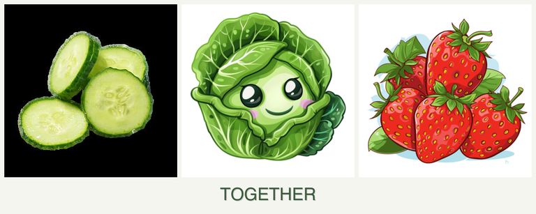 Can you plant cucumbers, cabbage and strawberries together?