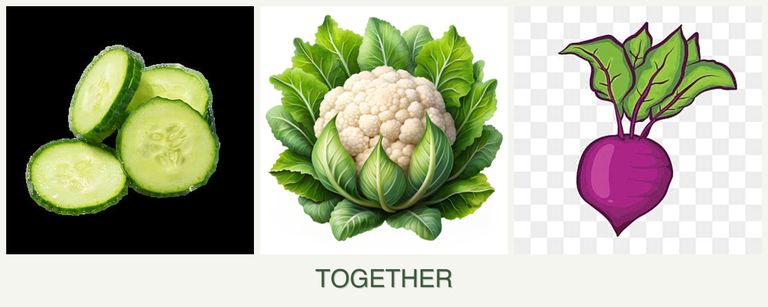 Can you plant cucumbers, cauliflower and beets together?