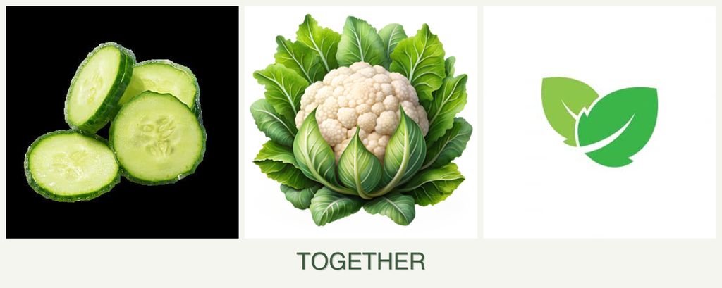 Can you plant cucumbers, cauliflower and mint together?