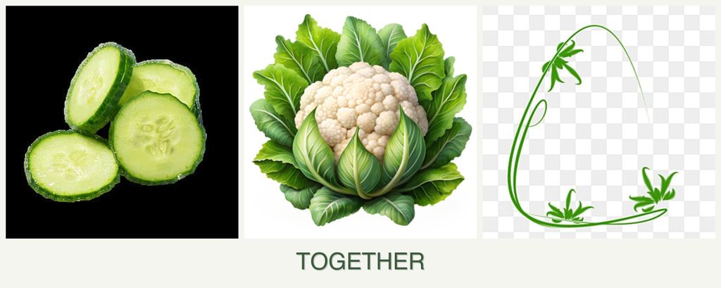Can you plant cucumbers, cauliflower and tarragon together?