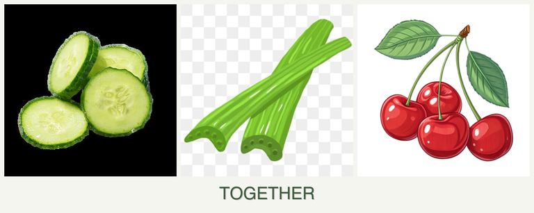 Can you plant cucumbers, celery and cherries together?