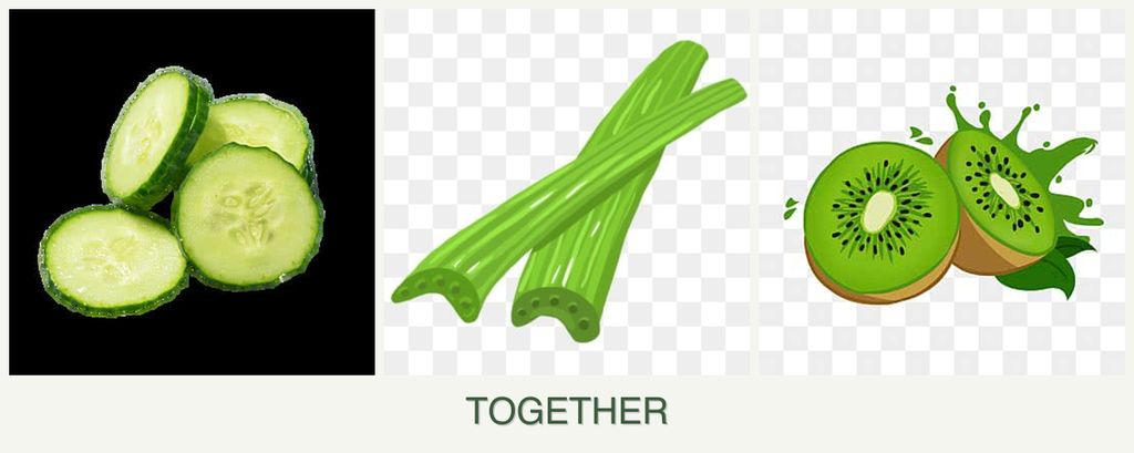 Can you plant cucumbers, celery and kiwi together?