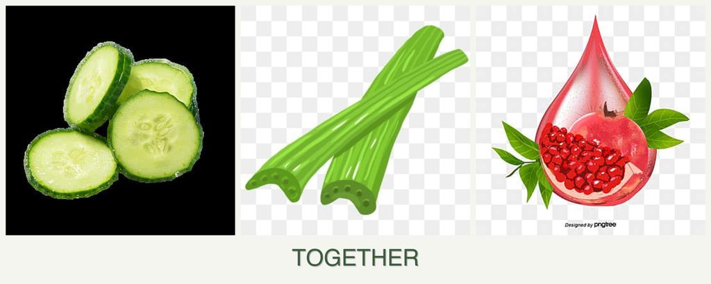 Can you plant cucumbers, celery and pomegranates together?