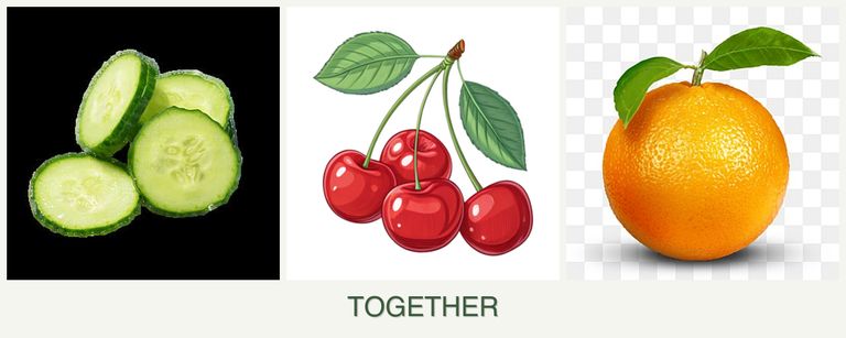 Can you plant cucumbers, cherries and oranges together?