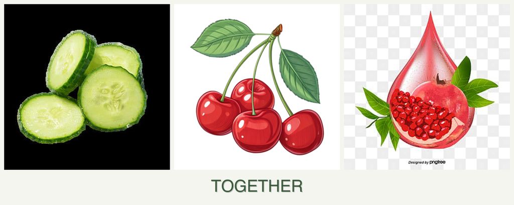 Can you plant cucumbers, cherries and pomegranates together?