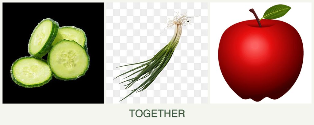 Can you plant cucumbers, chives and apples together?