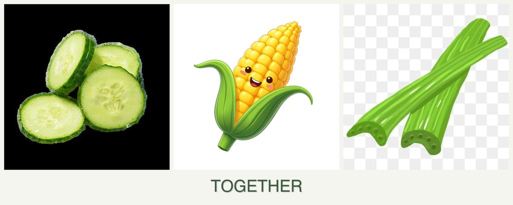 Can you plant cucumbers, corn and celery together?