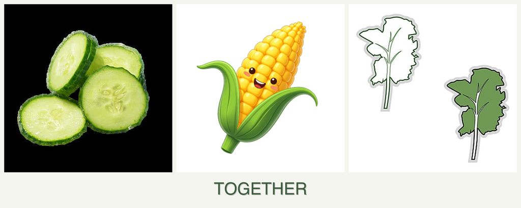 Can you plant cucumbers, corn and kale together?