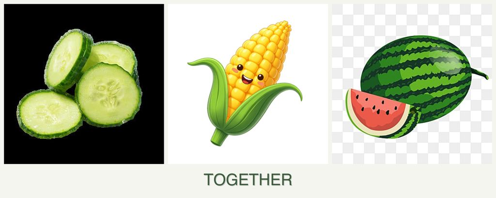 Can you plant cucumbers, corn and melons together?
