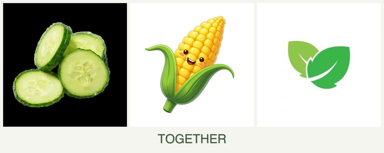 Can you plant cucumbers, corn and mint together?