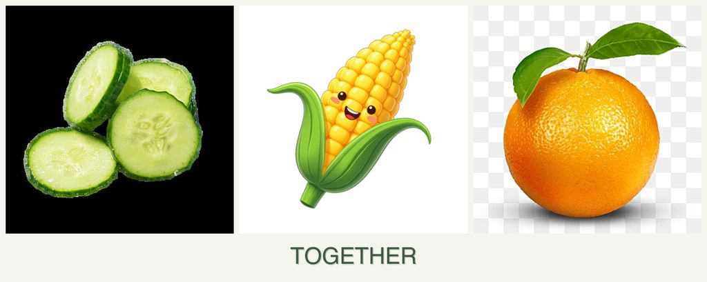 Can you plant cucumbers, corn and oranges together?